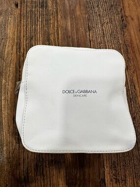 Dolce & Gabbana White Skincare Pouch with Logo